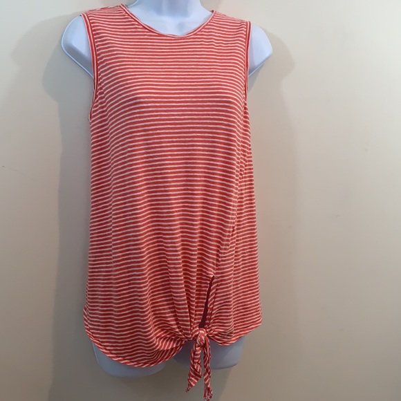 Banana Republic Linen Striped Sleeveless Tank Shirt - Picture 5 of 8